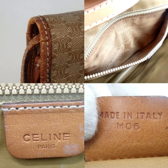 CELINE MO6 WALLET SHOULDER BAG 2-PEACE SET PVC LEATHER - Picture 10 of 14